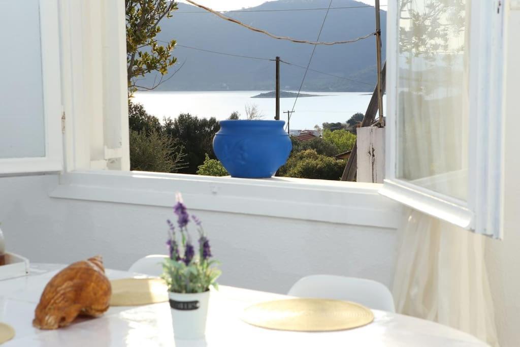 White Villa In Olive Trees And Seaview To Panagia Almiropótamos Buitenkant foto